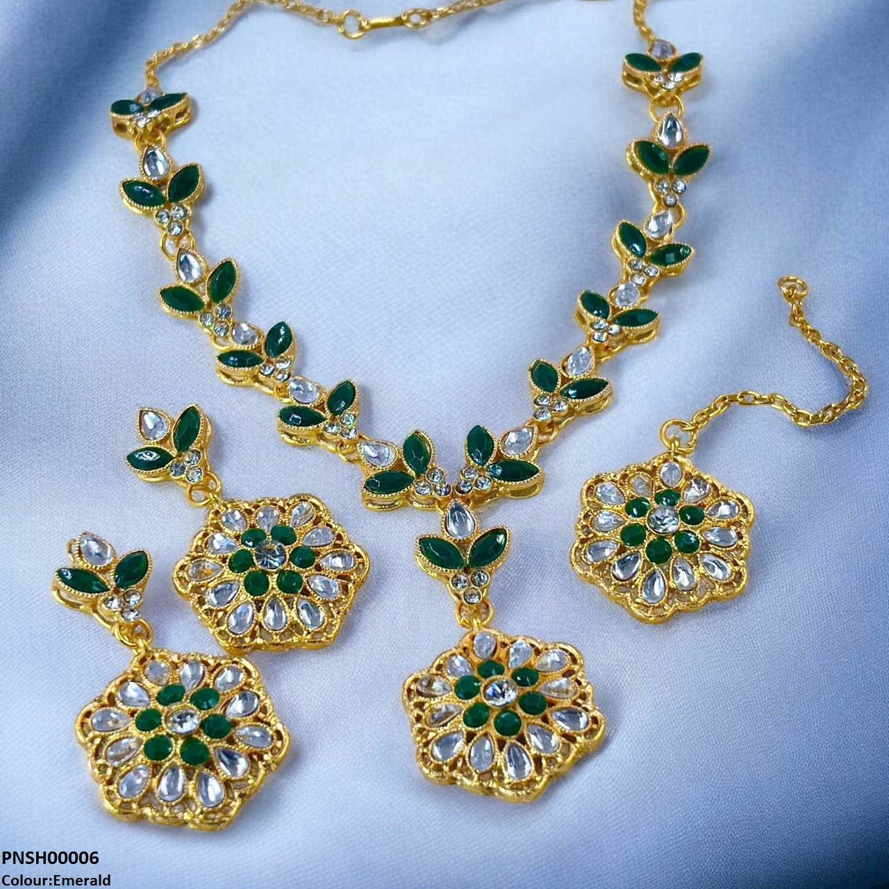 Tear/Flower Drop Necklace Set