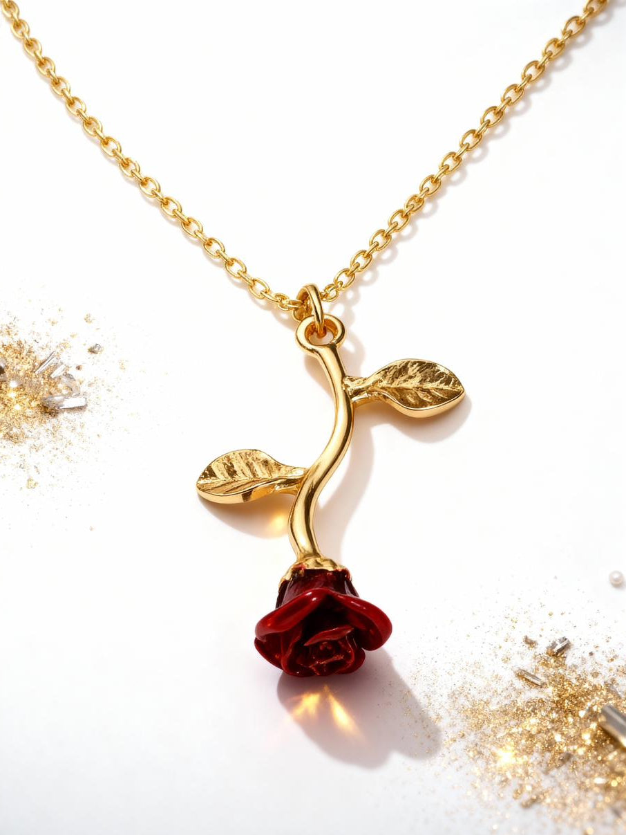 Falling Rose Pendant