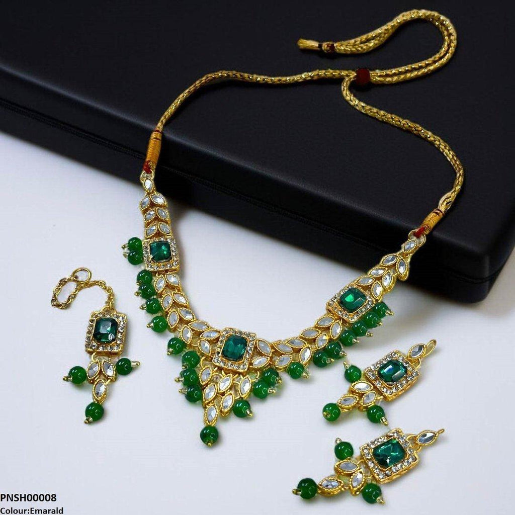 Rectangle/Tear Necklace Set