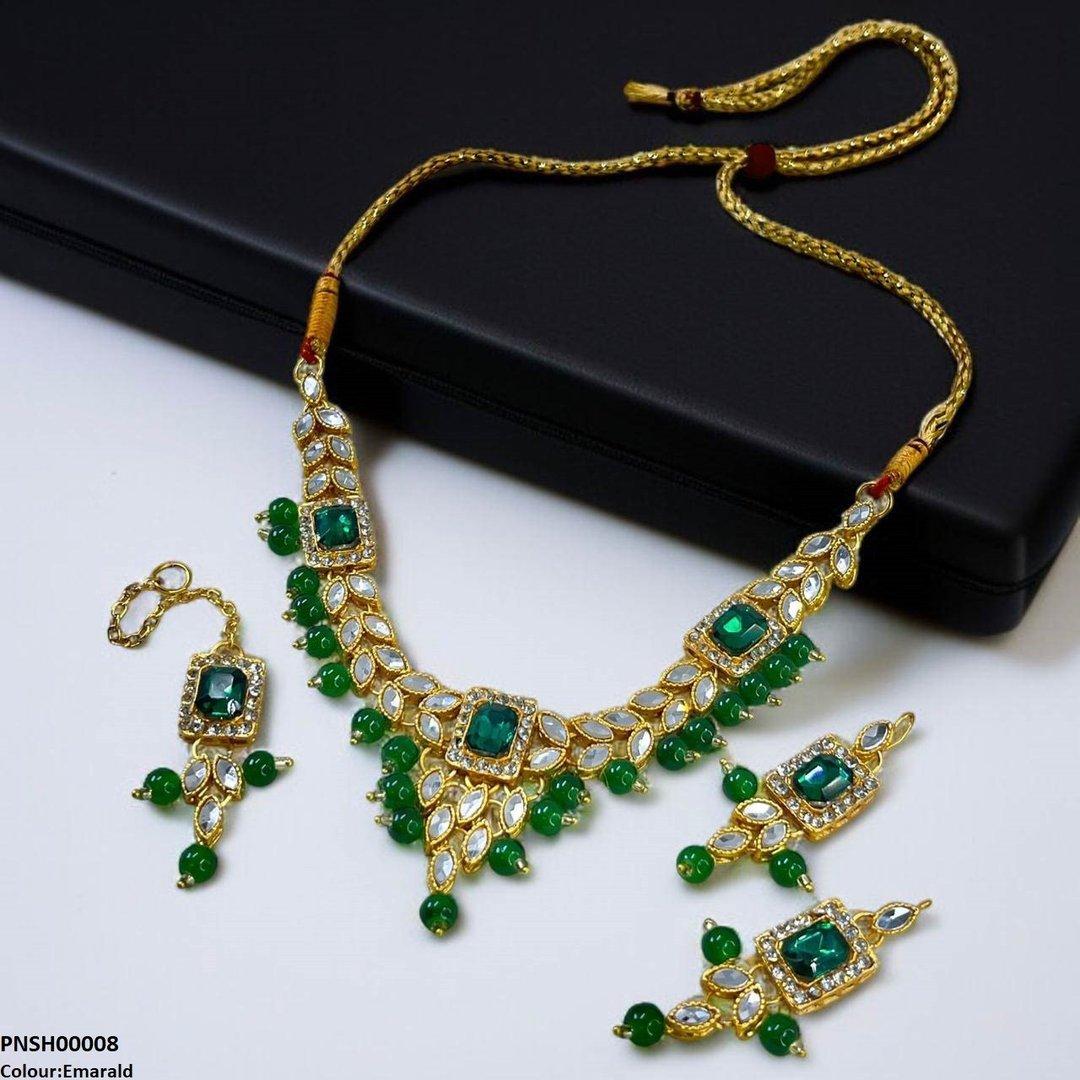 Rectangle/Tear Necklace Set